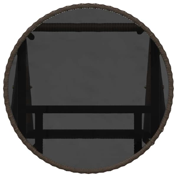 Trädgårds Bistro Set 3 pcs Brun konstrotting