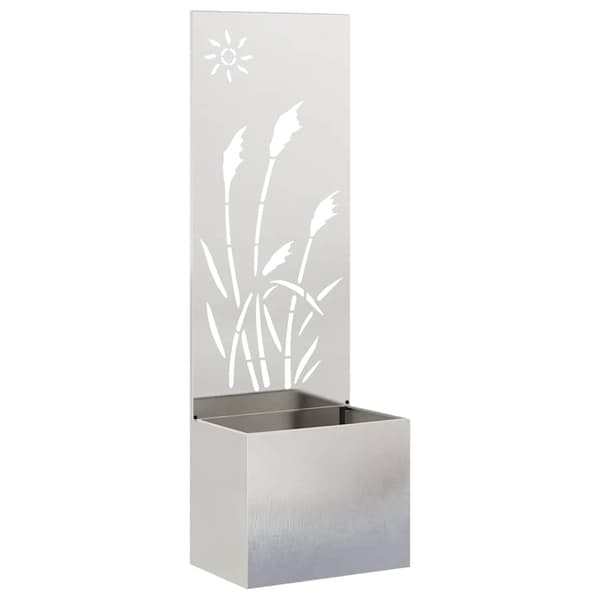 Trädgårds integritetsskärm Silver 50 x 150 cm Rostfritt stål