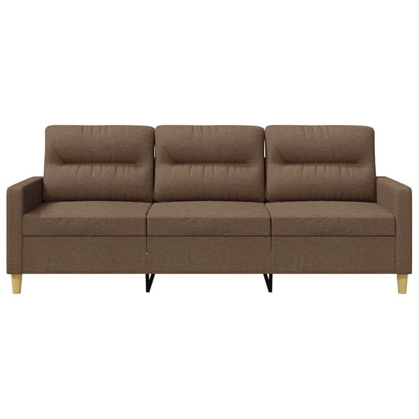 3-sitssoffa brun 180 cm tyg