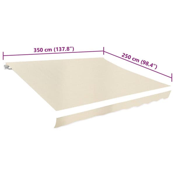 Markisduk gräddvit 3,5x2,5 m