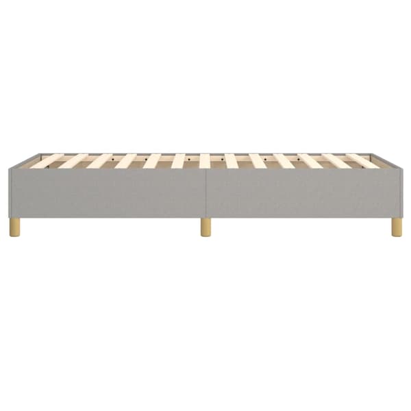 Boxspring-sängram ljusgrå 100x200 cm tyg
