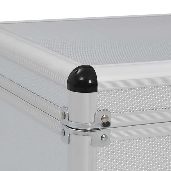 Förvaringsväskor 2 st silver aluminium