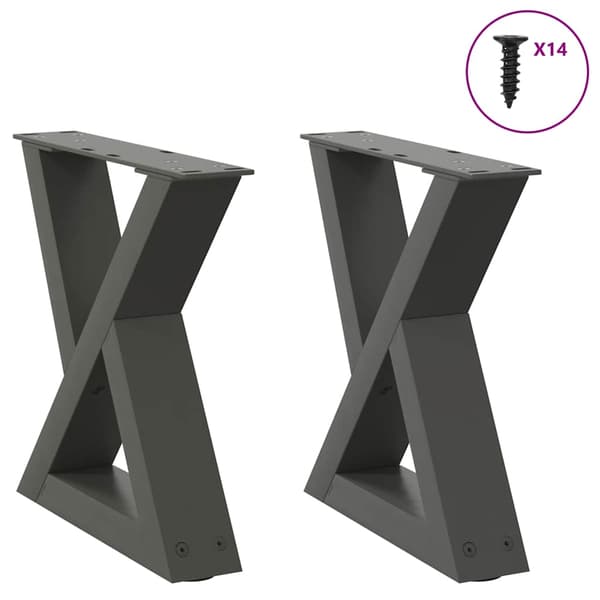 Soffbordsben 2 st antracit 40x(30-31,3) cm stål