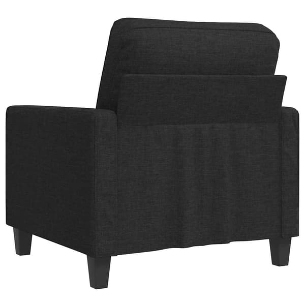 Fåtölj svart 60 cm tyg