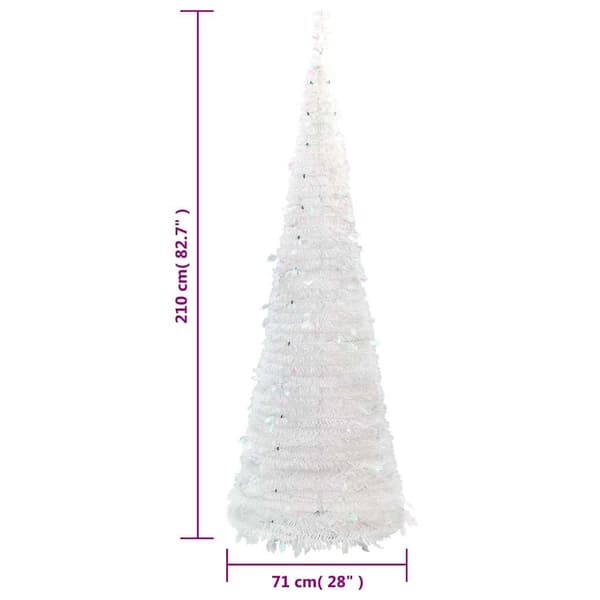 Plastgran pop-up 200 LED vit 210 cm
