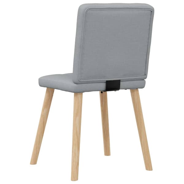 Matstolar 4 st ljusgrå tyg