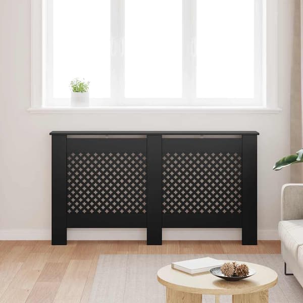 Elementskydd svart 152x19x81,5 cm MDF