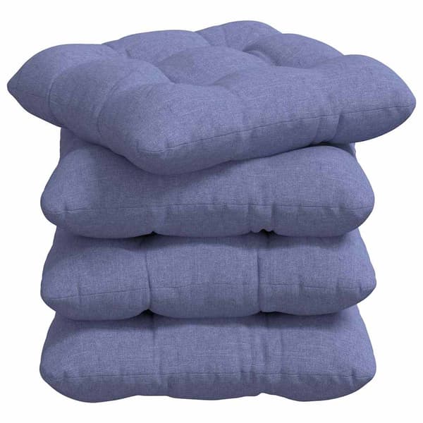 Sittkuddar 4 pcs Jeansblå 40 x 40 x 12 cm tyg