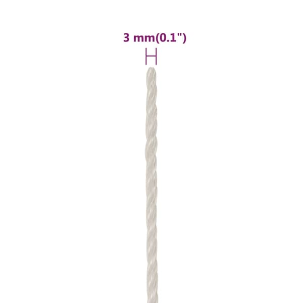 Rep vit 3 mm 500 m polypropylen