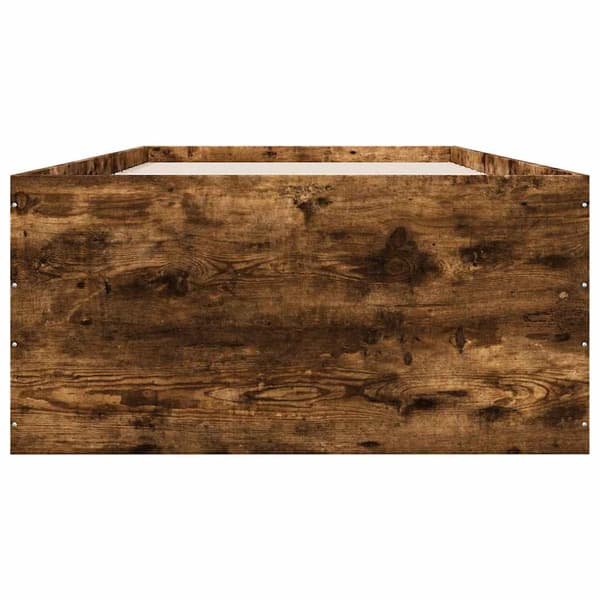 Sängram rökfärgad ek 90x190 cm konstruerad trä