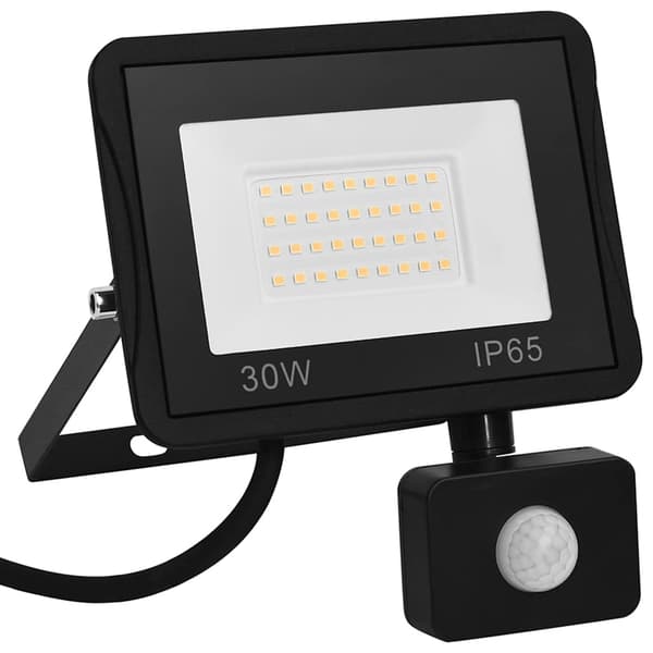 Strålkastare med sensor 30 W LED kallvit