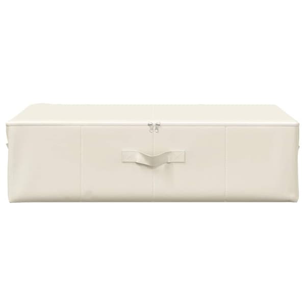 Förvaringslåda tyg 70x40x18 cm gräddvit