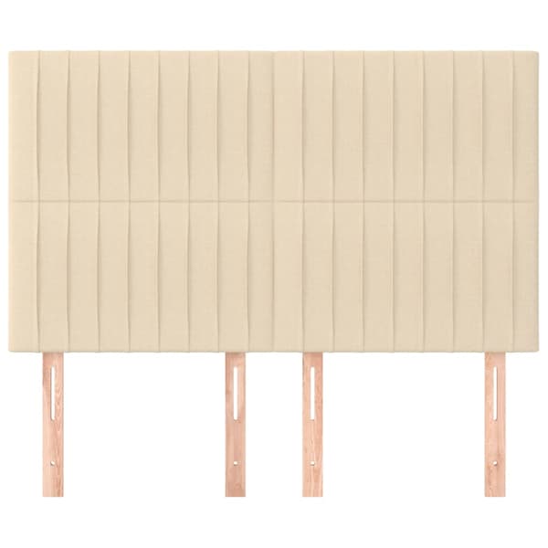 Sänggavel creme 144x5x118/128 cm tyg