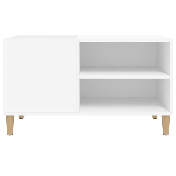 Stereobänk vit 84,5x38x48 cm konstruerat trä