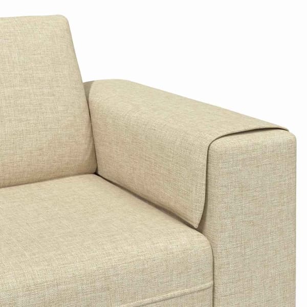 Vardagsrumsoffa Kräm 250 x 77 x 76 cm Polyester