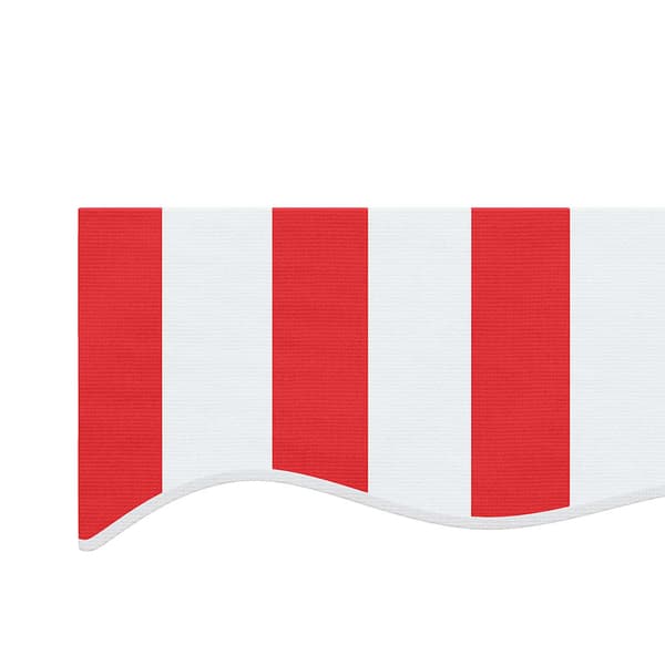 Ersättningstyg för markis röd och vit 350x250 cm polyester