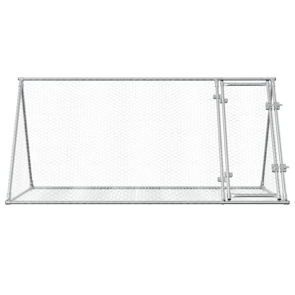 Kaninbur silver 200x105x91 cm galvaniserat stål