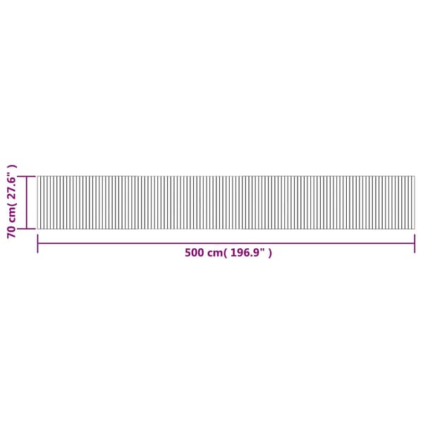 Matta rektangulär brun 70x500 cm bambu