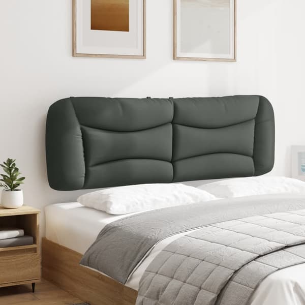 Headboard Cushion "Hvar" Dark Grey 160 cm Fabric