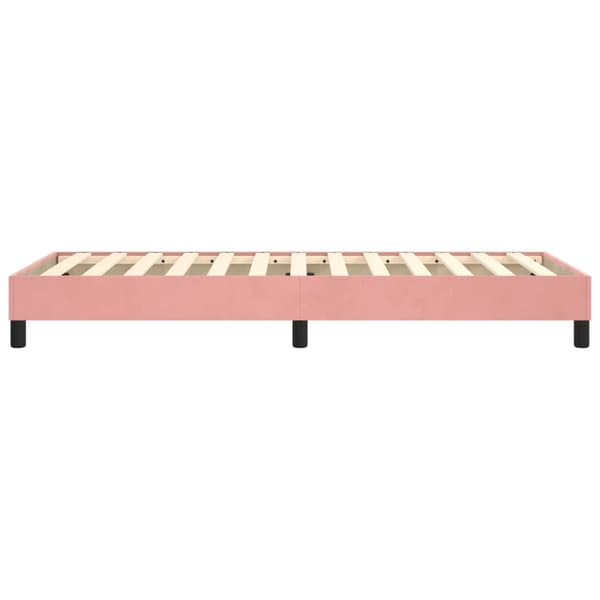 Boxspring-sängram rosa 80x200 cm sammet