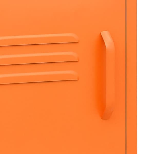 Sängbord orange 35x35x51 cm stål