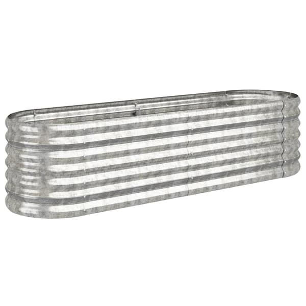 Odlingslåda galvaniserat stål 152x40x36 cm silver