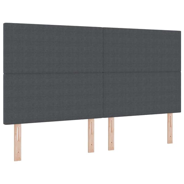 Huvudgavel Mörkgrå 180 cm Kordread tyg