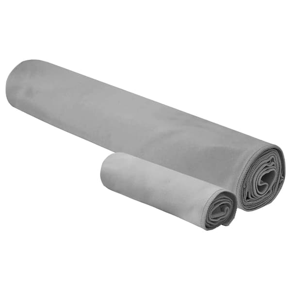 Sporthandduk Set 2 pcs Mörkgrå tyg