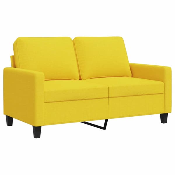 2-sitssoffa ljusggul 120 cm tyg