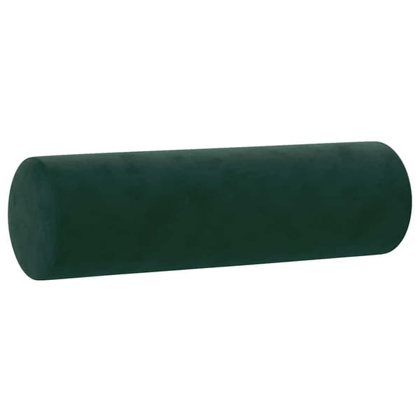 Prydnadskuddar 2 st mörkgrön Ø15x50 cm sammet