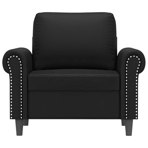 Fåtölj svart 60 cm konstläder