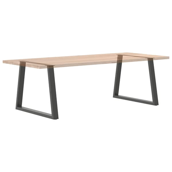 Matbordsben V-formade 2 st antracit 100x(72-73,3) cm stål