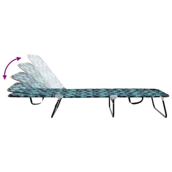 Hopfällbar solstol Flerfärgsdesign 188 x 57 x 86,5 cm Polyester