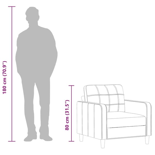 Fåtölj vinröd 60 cm tyg