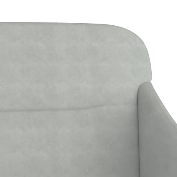 Bänk ljusgrå 110x76x80 cm sammet