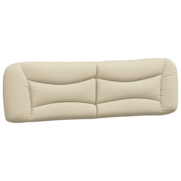 Headboard Cushion "Hvar" Cream 180 cm Fabric