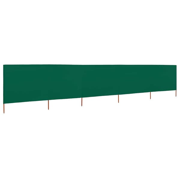 Vindskydd 5 paneler tyg 600x80 cm grön