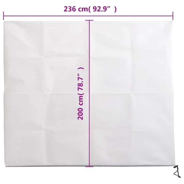 Fiberdukar med blixtlås 2 st 70 g/m² 2,36x2 m