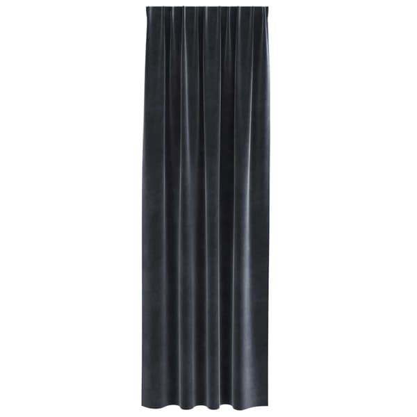 Mörkläggningsgardiner 2 st Mörkgrå 140 x 260 cm Sammet