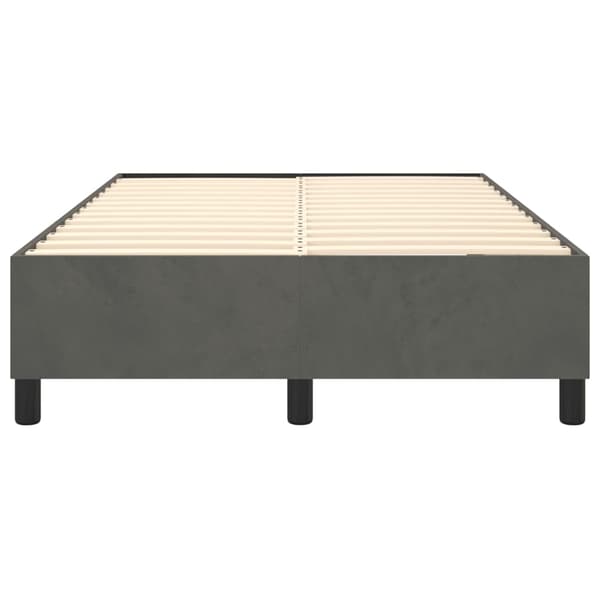 Boxspring-sängram mörkgrå 120x200 cm sammet