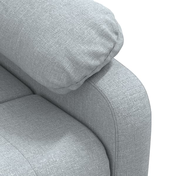 Reclinerfåtölj ljusgrå tyg