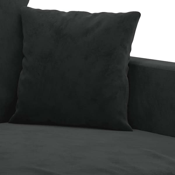 Soffa 2-sits svart 140 cm sammet