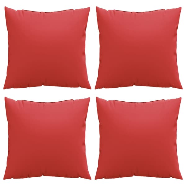 Soffkuddar 4 st röd 60x60 cm tyg