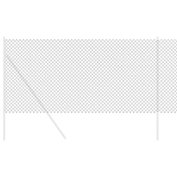 Kedjelänk Stängsel 10 x 1,4 m Stål Grå