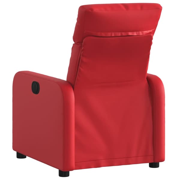 Reclinerfåtölj röd konstläder