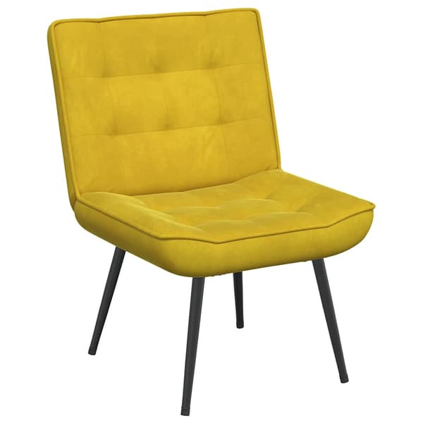 Vilstol gul 64x74x84 cm sammet