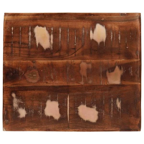 Satsbord 2 pcs Brun 46 x 40 x 46 cm Solid återvunnen trä