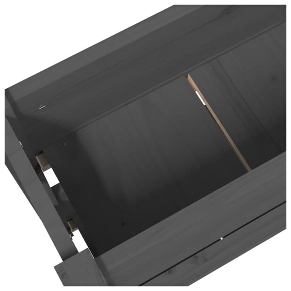 Odlingslåda grå 77x25x66 cm massiv furu