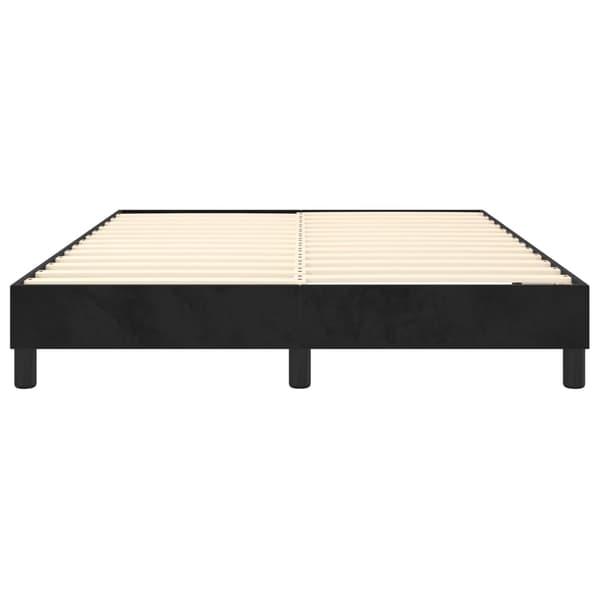 Boxspring-sängram svart 140x190 cm sammet