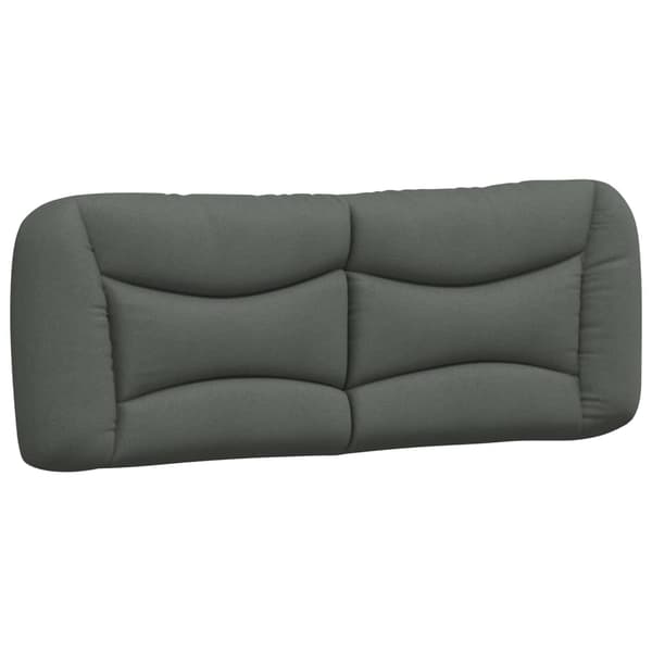 Bed with Mattress "Hvar" Dark Grey 140x190 cm Fabric